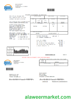 Seco Energy utility business bill, SCR